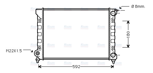 AVA Coolant Radiator VNA2045