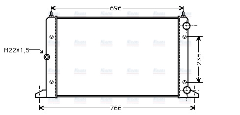 AVA Coolant Radiator VNA2134