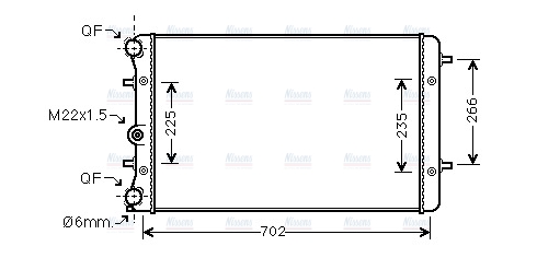AVA Coolant Radiator VNA2174