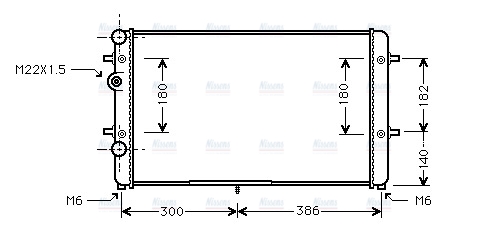 AVA Coolant Radiator VNA2179