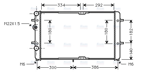 AVA Coolant Radiator VNA2180
