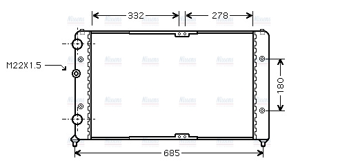 AVA Coolant Radiator VNA2191