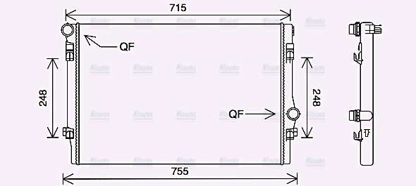 AVA Coolant Radiator VNA2336