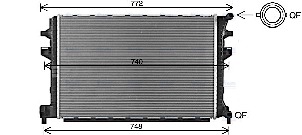 AVA Coolant Radiator VNA2383