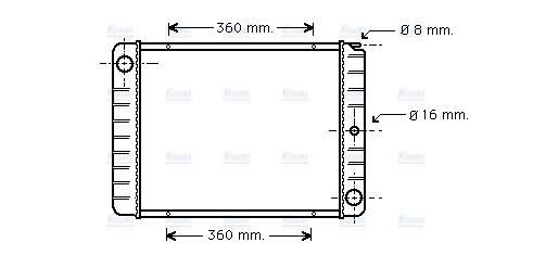 AVA Coolant Radiator VO2038