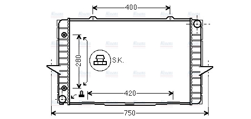 AVA Coolant Radiator VO2064