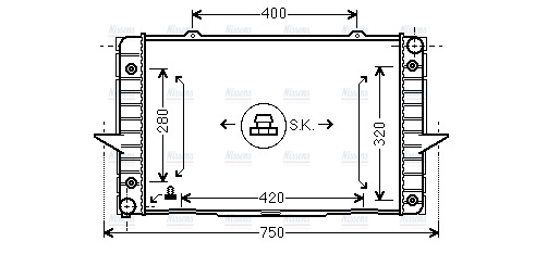 AVA Coolant Radiator VO2093