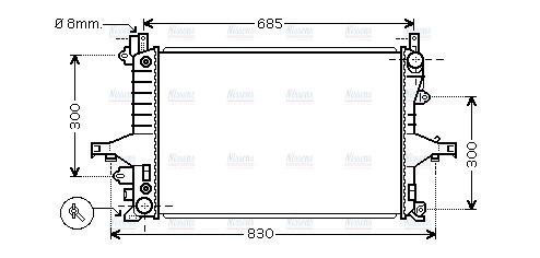 AVA Coolant Radiator VO2115