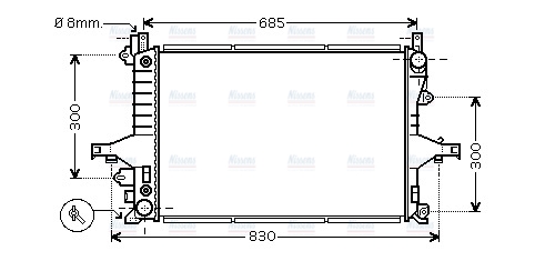 AVA Coolant Radiator VO2117