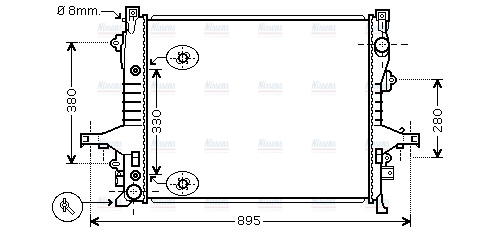 AVA Coolant Radiator VO2133
