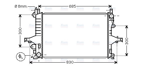 AVA Coolant Radiator VOA2114
