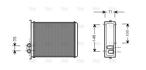 AVA Cabin Heater Core VOA6085