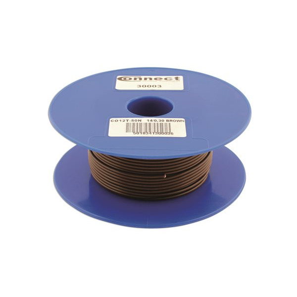 CONNECT 1 Core Cable – 1 x 14/0.3mm – Brown – 50m [30003]