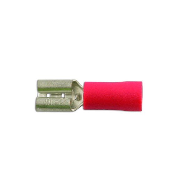 CONNECT Wiring Connectors – Red – Female Slide-On – 4.8mm – Pack Of 100 [30131]