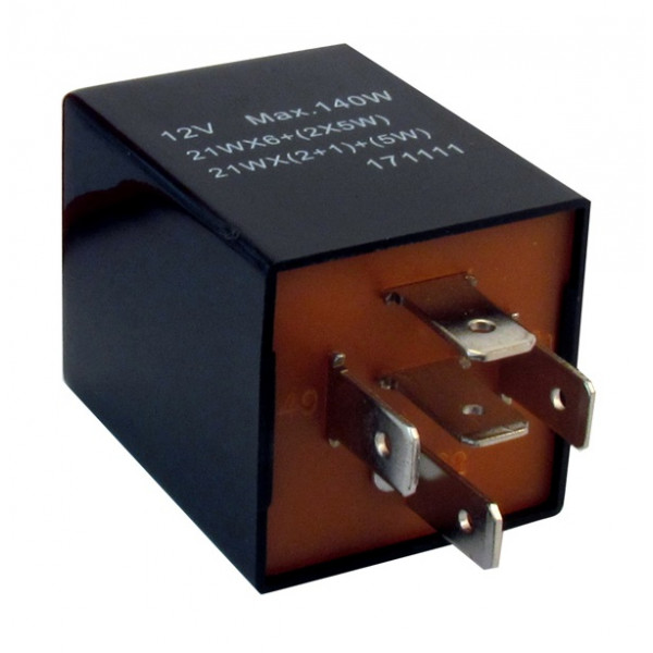 CAMBIARE Flasher Relay – 12V – 126A – 5-Pin – Bracket Type [VE725033]