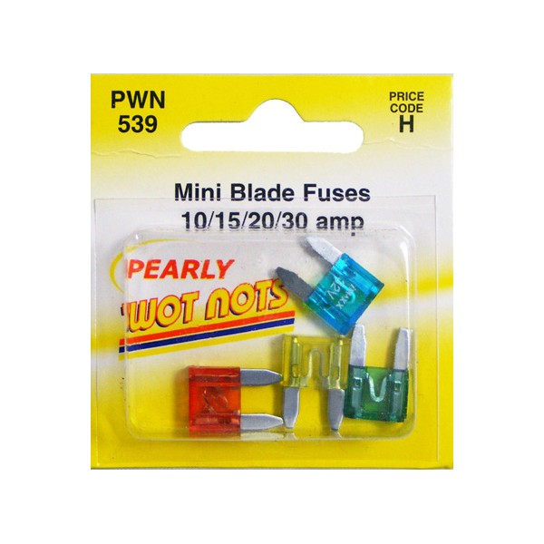 WOT-NOTS Fuses – Mini Blade – Assorted – Pack Of 4  [PWN539]