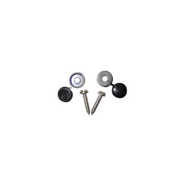 WOT-NOTS Number Plate Security Caps & Screws – Black – Pack Of 2  [PWN645]