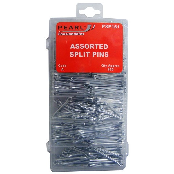 PEARL CONSUMABLES Split Cotter Pins – Assorted – Pack Of 850 [PXP151]