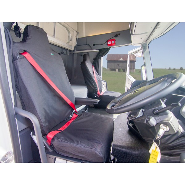 TOWN & COUNTRY Truck Seat Cover – Driver – Black – Renault T, C & K Series [REN01BLK]