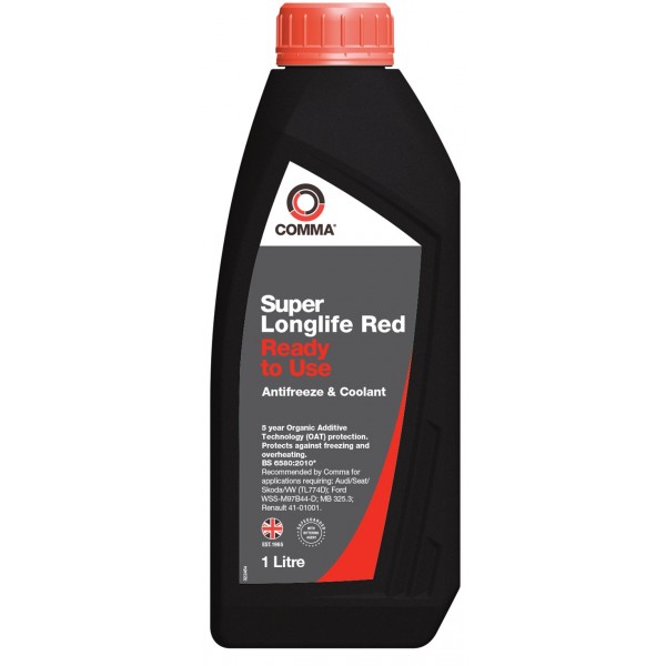 COMMA Super Longlife Antifreeze & Coolant – Ready To Use – 1 Litre [SLC1L]