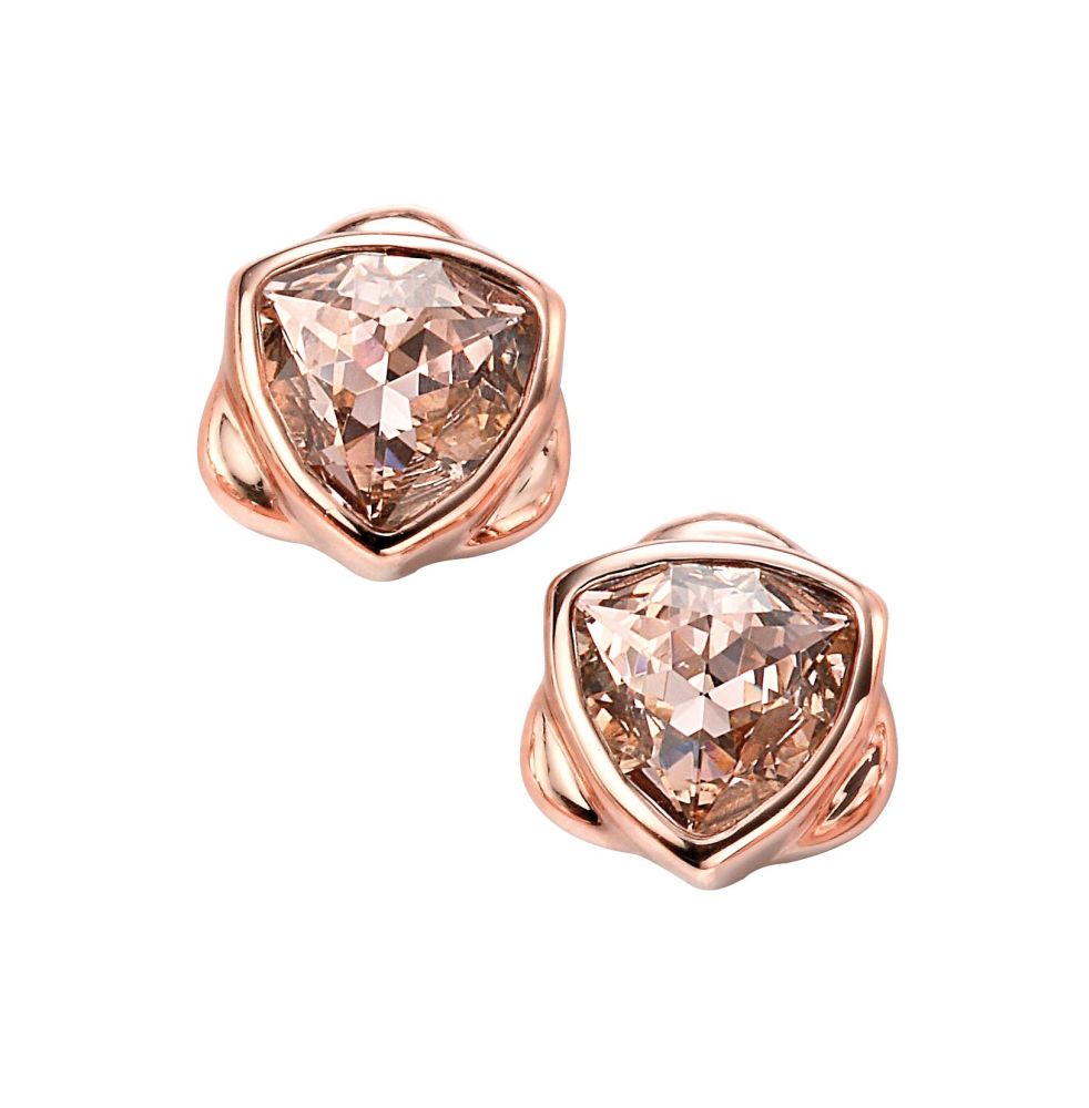 Elements Silver Rose Gold Plated Vintage Swarovski Crystal Elements Silver Rose Gold Plated Vintage Swarovski Crystal Stud Earring