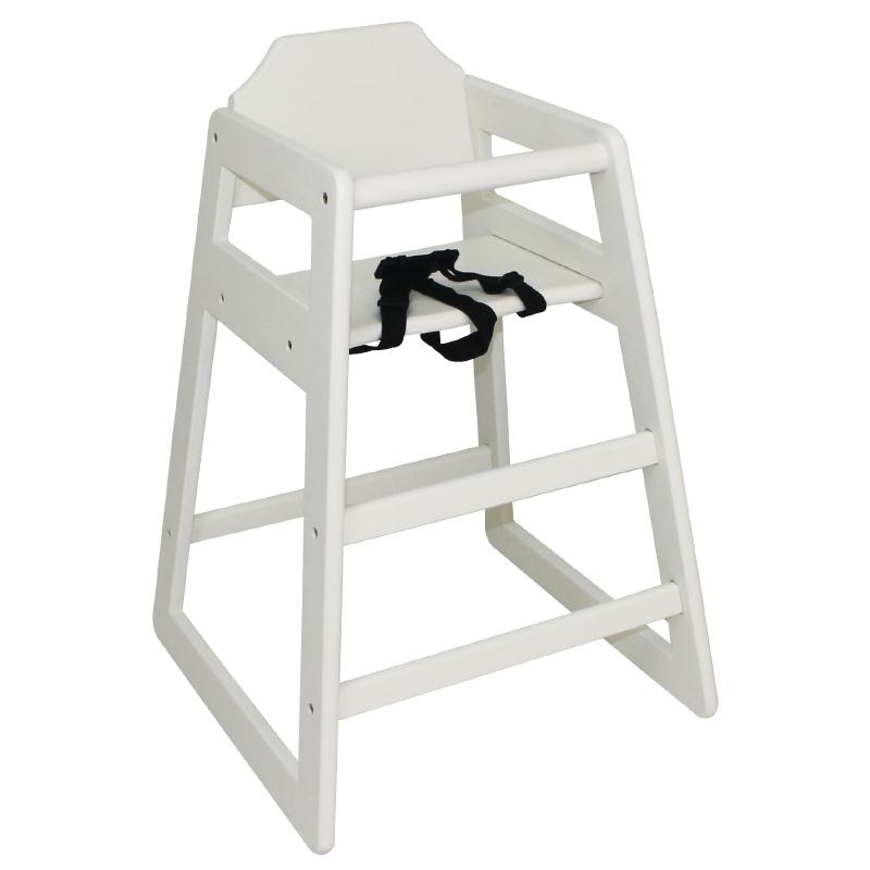 Bolero Wooden High Chair Antique White Finish Bolero Wooden High Chair Antique White Finish