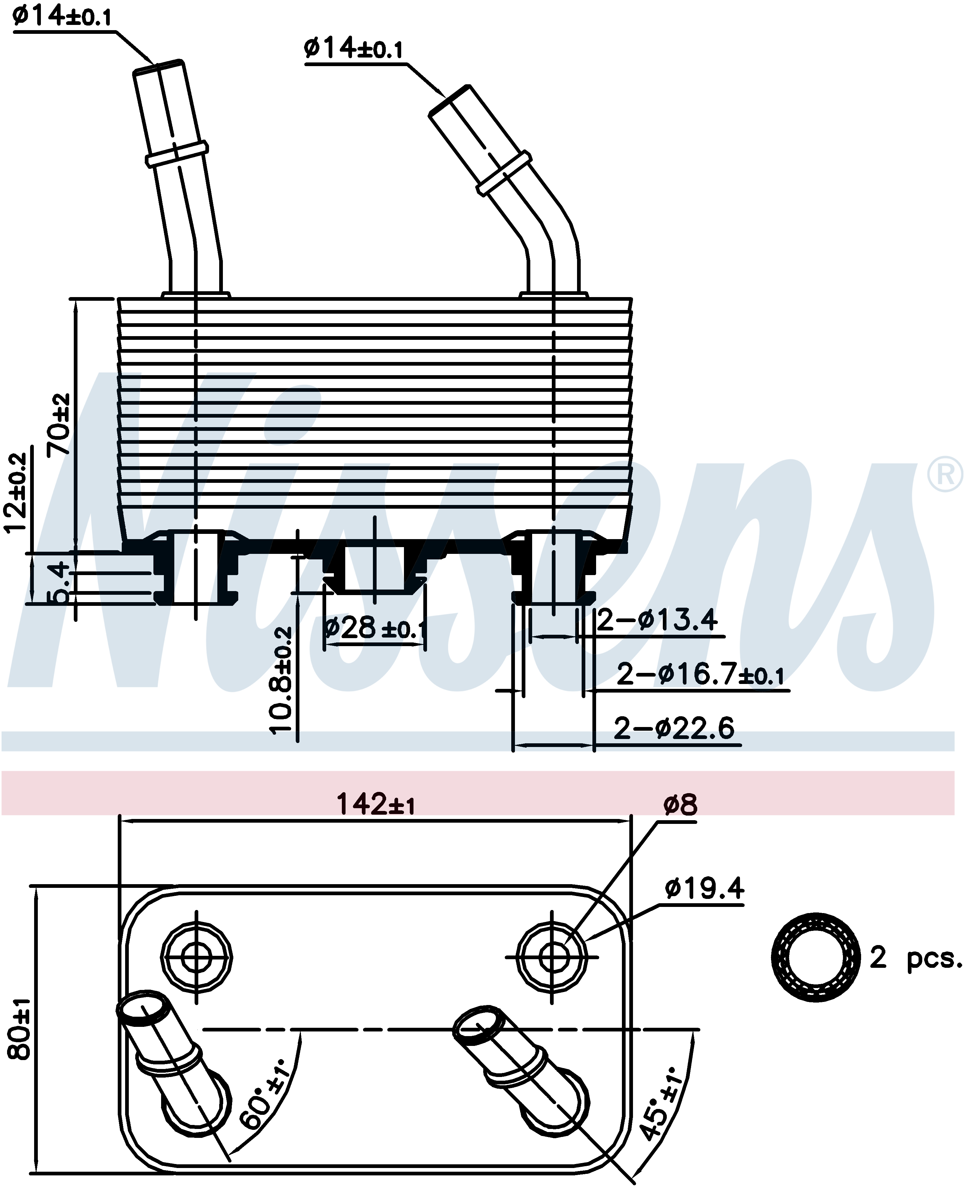 NISSENS Oil Cooler automatic transmission 90787