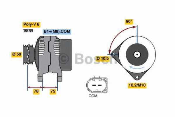 BOSCH ALTERNATOR – 0124525026