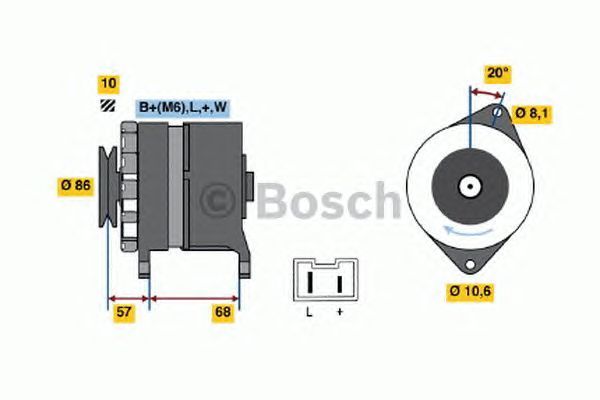 BOSCH REMAN ALTERNATOR – 0986034861