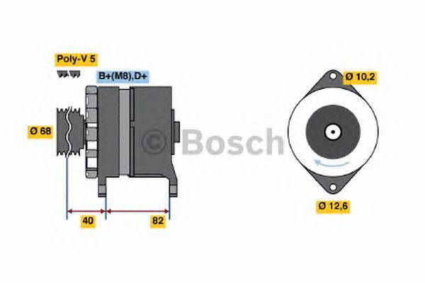 BOSCH REMAN ALTERNATOR – 0986035700