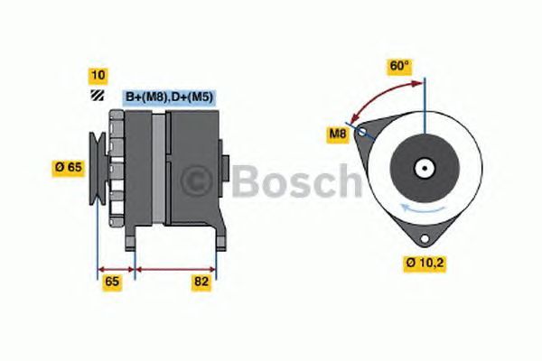 BOSCH REMAN ALTERNATOR – 0986036660