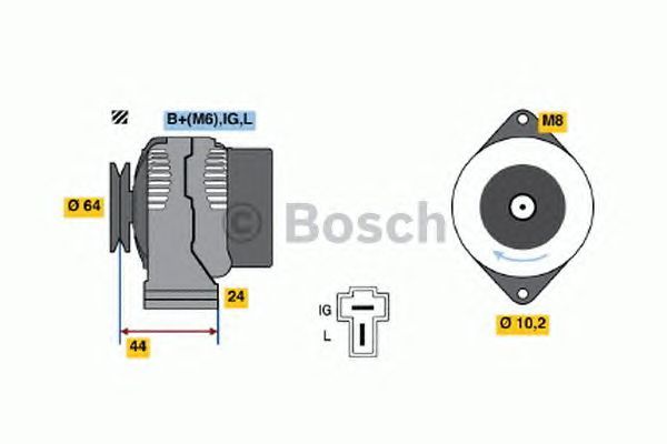 BOSCH REMAN ALTERNATOR – 0986037271