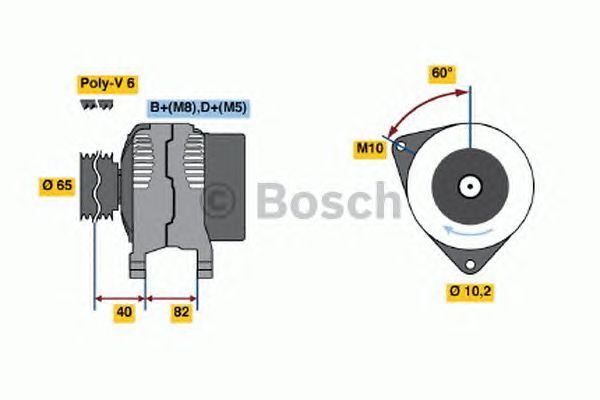 BOSCH REMAN ALTERNATOR – 0986038180