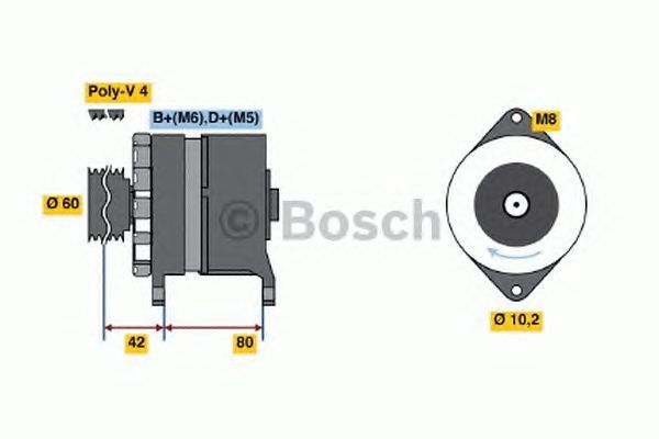 BOSCH REMAN ALTERNATOR – 0986038401