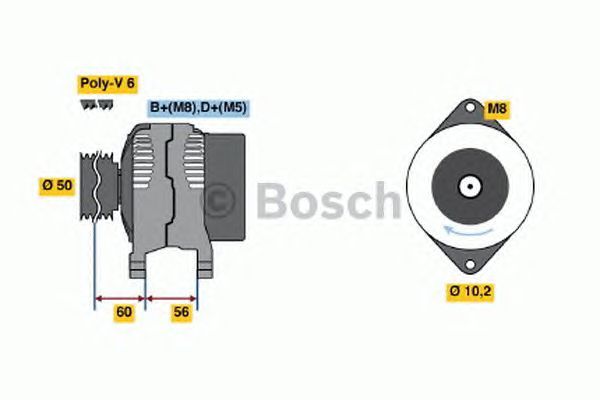 BOSCH REMAN ALTERNATOR – 0986038600