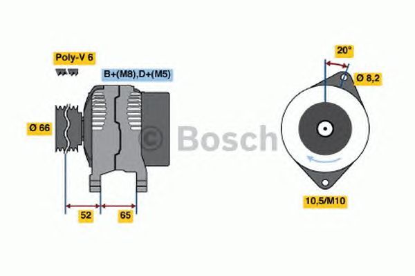 BOSCH REMAN ALTERNATOR – 0986038740