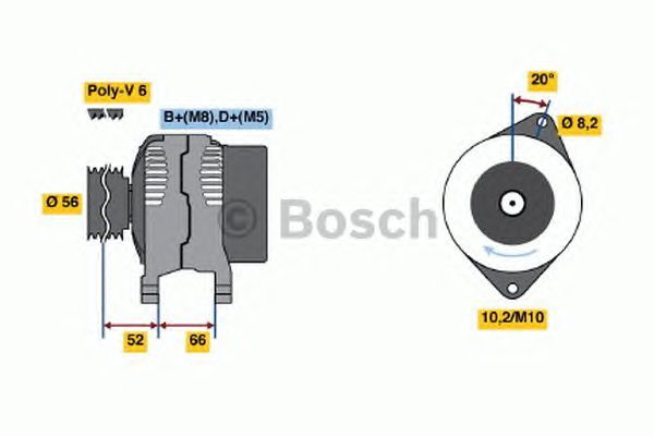 BOSCH REMAN ALTERNATOR – 0986038781