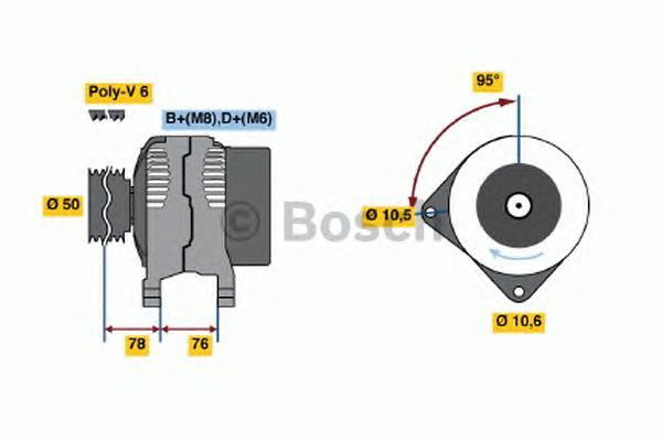 BOSCH REMAN ALTERNATOR – 0986039100