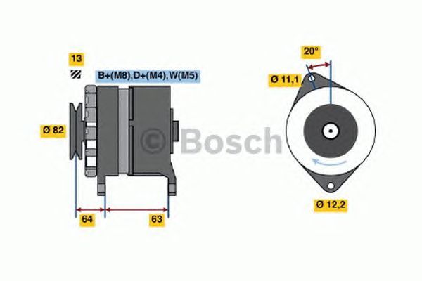 BOSCH REMAN ALTERNATOR – 0986039130