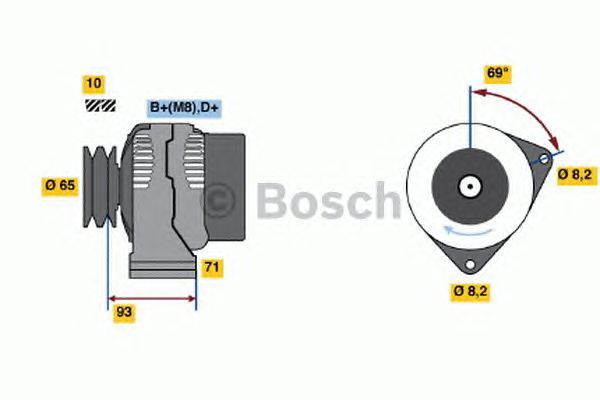 BOSCH REMAN ALTERNATOR – 0986039180