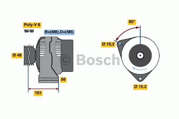 BOSCH REMAN ALTERNATOR – 0986039740