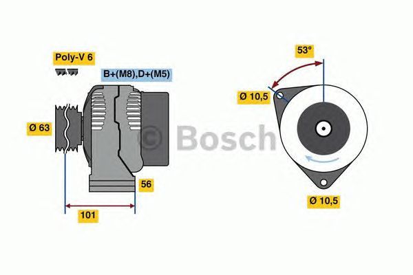 BOSCH REMAN ALTERNATOR – 0986039760