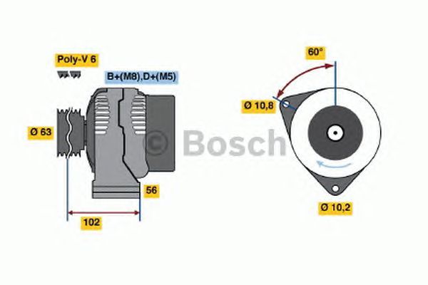 BOSCH REMAN ALTERNATOR – 0986039941