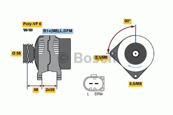 BOSCH REMAN ALTERNATOR – 0986041490