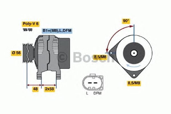 BOSCH REMAN ALTERNATOR – 0986041510