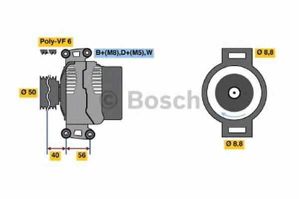 BOSCH REMAN ALTERNATOR – 0986041530