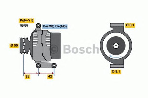 BOSCH REMAN ALTERNATOR – 0986041800