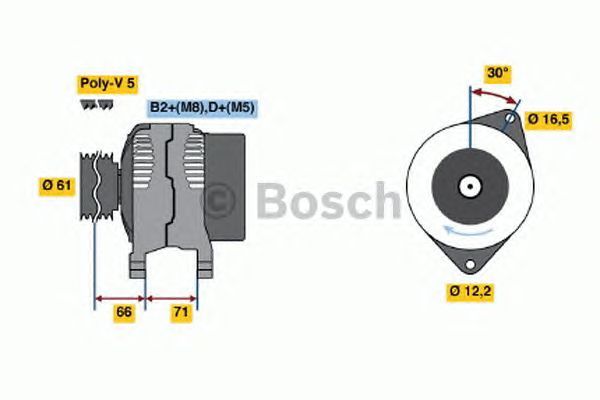 BOSCH REMAN ALTERNATOR – 0986042000