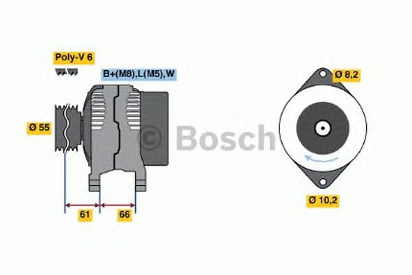 BOSCH REMAN ALTERNATOR – 0986042031