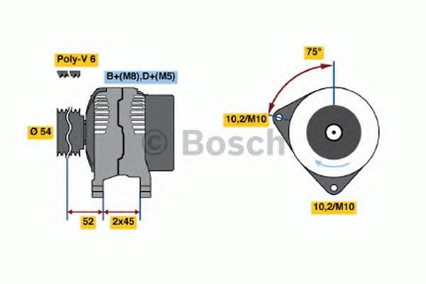 BOSCH REMAN ALTERNATOR – 0986042071